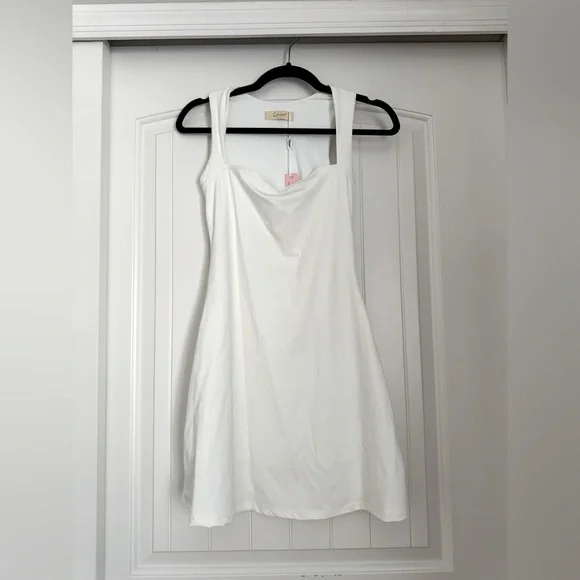 NWT White Athletic Dress double lined athletic material stretchy Size Small - Picture 8 of 8